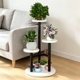 thumbnail image 4 of chaungfeng 3 Tier Plant Stand Indoor, Metal Wood Plant Stands for Indoor Plants Multiple, Corner Tiered Flower Plants Shelf Stand for Living Room Bedroom, 4 of 6