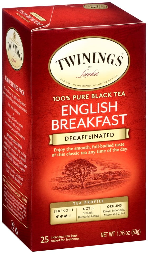 Twinings of London? Decaffeinated English Breakfast 25 ct Tea Bags 1.76