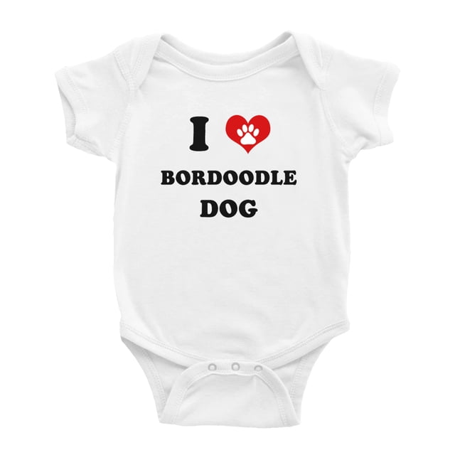 Justaucorps pour Bébé Drôle Chien Bordoodle Cœur