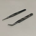 thumbnail image 6 of 2Pcs Stainless Steel Tweezers Curved Tip Straight Tip Industrial Anti-Static Tweezers For Phone Dismantling Repair Hand Tool Smile Home, 6 of 9