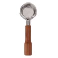 thumbnail image 2 of Stainless Steel Espresso Bottomless Portafilter, 58mm, Detachable Bottomless Naked Portafilter, Included Filter Basket, for Barsetto's Triple Ear Symmetrical Coffee Machine, 2 of 7