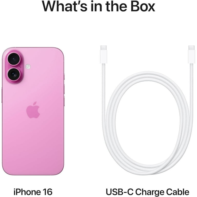Apple iPhone 16, Carrier Unlocked, 256GB Pink, Restored