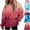 Hot Pink, variant on HAJWOH Oversized Hoodies For Women Tie Dye Gradient Sweatshirts Baggy Drawstring Hooded Pullover Fall Casual Tops With Pocket