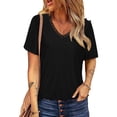thumbnail image 3 of Camiseta de cuello en V, camiseta de verano, camiseta corta de verano, camiseta de rendimiento finamente ajustado, 3 of 6