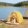 thumbnail image 6 of Semi Enclosed Summer Pet Tent Mosquito Proof Breathable Cat Dog Shelter Foldable Durable Polyester for Indoor Outdoor Camping Home Sleeping Area for Small Medium Dogs Cats Kittens Puppies Supplies, 6 of 6