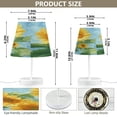 thumbnail image 2 of Table Lamps 3 Color 10 Way Dimmable LED Nightstand Lamp for Bedroom, Living Room, Home Office Sunflower Oil Painting Medium, 2 of 7