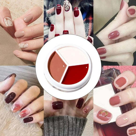 Pegamento para Uñas 3 en 1 perfecl Gel de Uñas Sólido 3 Colores para Manicura