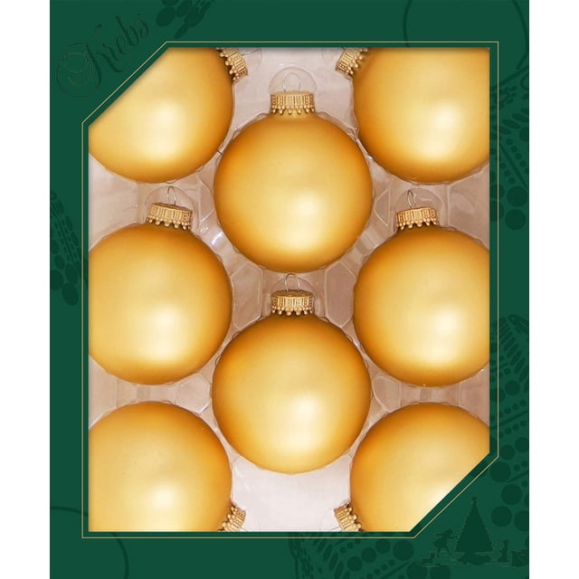 Adornos para árbol de Navidad de Krebs Glass, 67 mm, 8 unidades