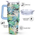 thumbnail image 3 of 40 Oz Blue Painting Tumbler with Handle and Straw,Double Wall Vacuum Reusable Stainless Steel Water Bottle Leak Proof Insulated Travel Mug Iced Coffee Cup, for Iced or Cold Beverages, 3 of 7