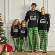 Awkward Styles Matching Christmas Pajamas Set Green Let's Get Lit Family Sleepwear