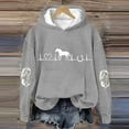 thumbnail image 2 of Sweatshirts for Women ZHUGeLI Pullover Clearance! Fashion Women's Casual Long Sleeve Christmas Printed Round Neck Ladies Hooded Sweatshirt Tops, 2 of 4