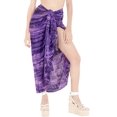 thumbnail image 2 of HAPPY BAY Women's Bikini Sarong Swimwear Swim Cover up Skirt Summer Wraps Swimsuit Beach Wrap Coverups for Women Beachwear One Size Stripes, Purple, 2 of 5
