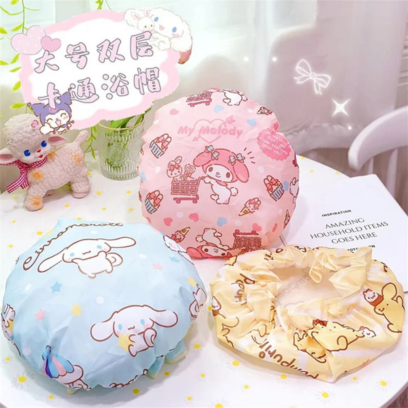 Sanrio Kawaii HelloKitty Cinnamoroll Double Layer Cartoon Melody Shower ...