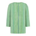 thumbnail image 4 of Fiudx Camisetas para Mujer Blusa de Manga 3/4 Corta Estampada a La Moda para Mujer, Blusa Informal con Cuello Redondo, 4 of 5