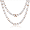 Cate & Chloe Priscilla 18k Rose Gold Plated Necklace with Simulated Diamond Crystals for Women