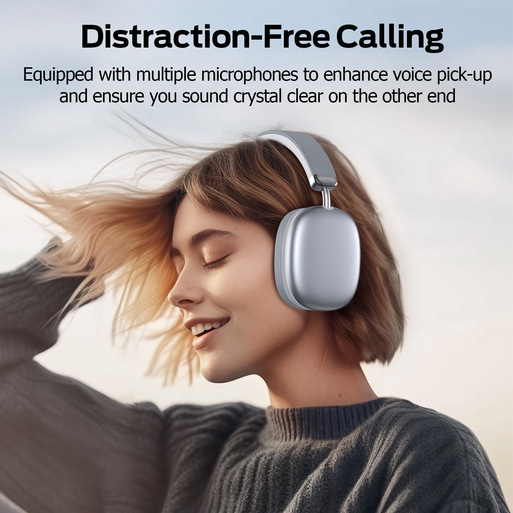 Bluetooth Headphones Over Ear, 65Hrs Playtime Wireless Headphones,Bass Boosted by 90%,Lightweight Headset with Deep Bass, Clear Call with 4 Noise Cancelling Mics,Low Latency for Travel Work Cellphone thumbnail 10