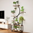 thumbnail image 2 of Hersunpl 54" Plant Stand Indoor with Grow Lights Metal Corner Shelf tall plant stand for Living Room, Porch - Black, 2 of 8