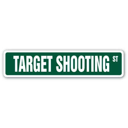 TARGET SHOOTING Aluminum Street Sign arrows guns rifles range bb | Indoor/Outdoor |  18