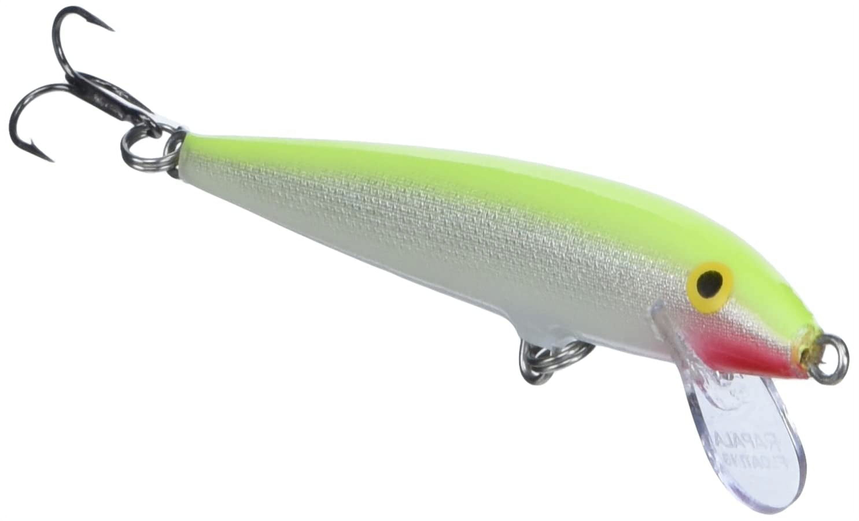 Rapala Original Floating Minnow 09 Fishing Lure 3.5 3/16oz Silver  Fluorescent Chartreuse 