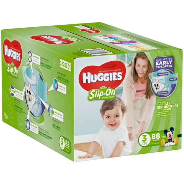 Huggies Little Movers SlipOn Diaper Pants, Size 3, 88 Diapers