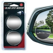 2 Pack of Blind Spot Car Mirrors, 2 Inch Round HD Glass Convex Rear View Wide Angle Side Mirror Blindspot with Self Adhesive Back for Universal Vehicles