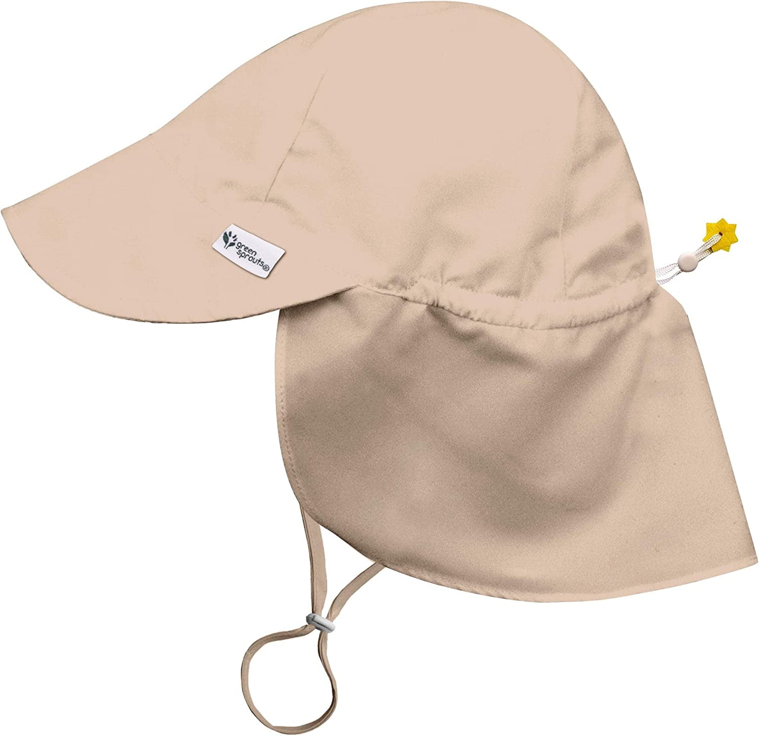 Green Hat-Sand--2T-4T Flap UPF50+ Sprouts Eco