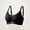 Black, variant on Womens Wireless Bras for Everyday Seamless Lounge Underwear for Home Push Up Solid Color Support Bras with Removable Pads, 34A, Black