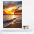 thumbnail image 1 of Yellow Sunset over Gloomy Beach Modern Beach, 1 of 1