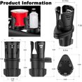 thumbnail image 2 of Auto Cup Holder Extension Adapter, Vehicle Mounted 2 in 1 Multifunctional Water Cup Holder, Retractable Rotation (1pcs, Matte Black), 2 of 7