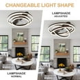 thumbnail image 5 of Oaks Aura 24 inch DIY Shape Low Profile Ceiling Fan Smart App Control Remote 6-Speed DC Motor Ceiling Lighting, 5 of 9