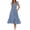 Dustyblue, variant on Women's 2026 Summer Boho Floral Midi Dress Casual Sleeveless Square Neck Smocked Ruffle Flowy A-Line Beach Vacation Dress with Pockets, Apricot, L