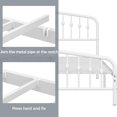 thumbnail image 6 of Metal Bed Frame Queen Size Metal Platform Bed Frame with Victorian Style Headboard/Footboard/Easy Assembly/No Box Spring Needed/White Smoke, 6 of 9