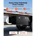 thumbnail image 2 of KFFKFF 48 x 24 x 24 Inch Heavy-Duty Steel Underbody Truck Tool Box, Lockable Waterproof Storage Chest with T-Handle for Trucks, Vans, and SUVs, Black, 2 of 9
