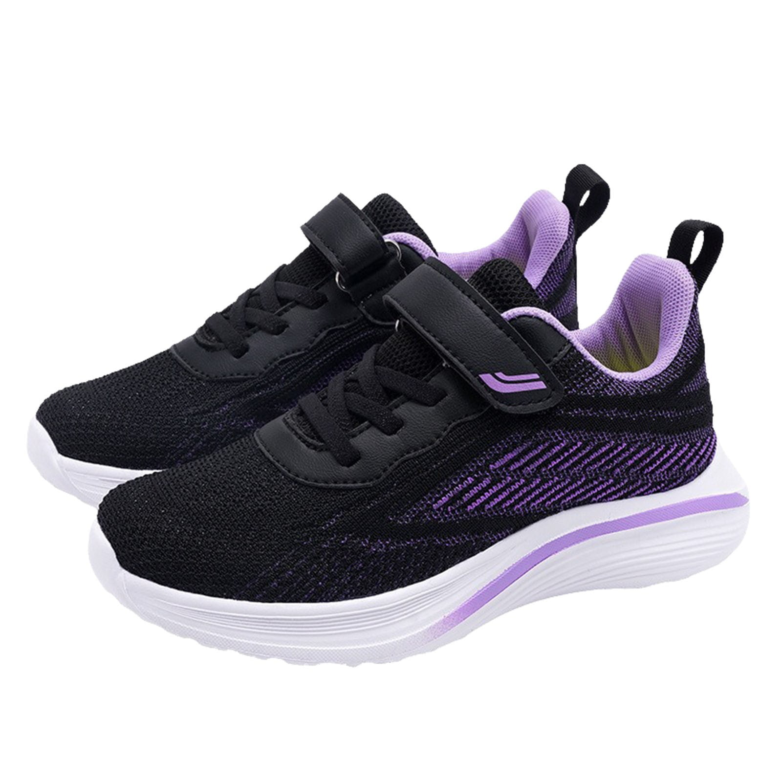 Kids Sock Shoes Boys Girls Sneakers Athletic Fitness Tennis Walking School Shoes for Toddler/Little Kid/Big Kid(Black,8-9 Years)