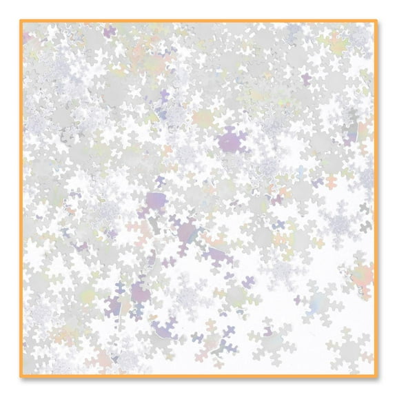 6 Pack Beistle Christmas Iridescent Snowflakes Confetti (0.5 Oz/Pkg)