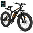 thumbnail image 1 of ZDZA Electric Bike for Adults, 1500W Peak E-Mountain Bicycle, 26" Fat Tire 45KM/H Ebike, 48V Removable, 7 Speed and Dual Suspension UL2849, 1 of 7