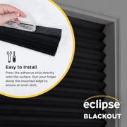 Eclipse Blackout Paper Pleated Cut-to-Width Multi Pack Shade, Black, 2-Piece, 48 x 72