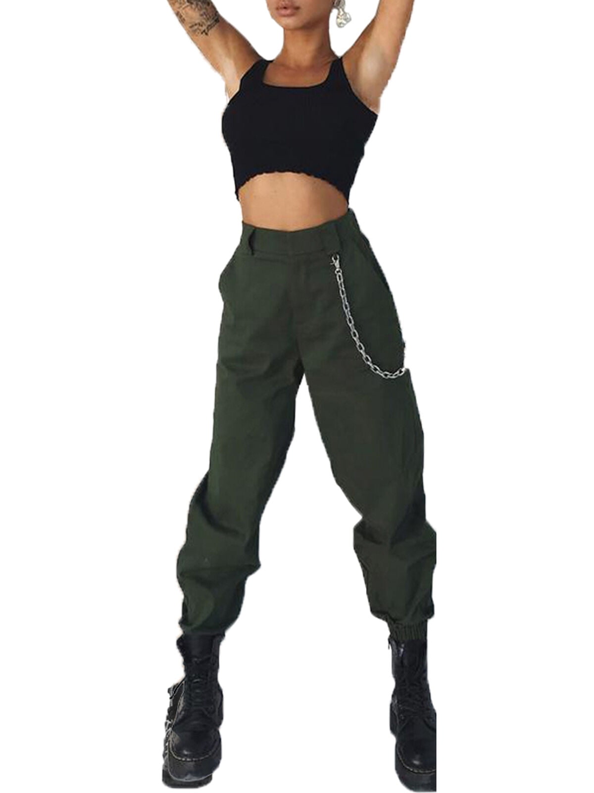 womens tapered cargo pants