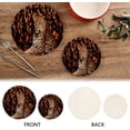 thumbnail image 4 of Coolnut Leopard Print Round Woven Potholders Set Trivets for Hot Dishe Heat Resistant Non-Slip Trivets for Cooking and Baking Kitchen Home Decor, 4 of 7