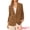 Brown, variant on DARING DIVA Women's Corduroy Ruched Sleeve Lapel Pockets Blazer Jacket XS Navy Blue