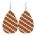 thumbnail image 6 of Faux Leather Teardrop Earrings Maryland Flag Printed Dangle Earrings Lightweight Drop Earrings, 6 of 6
