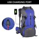 thumbnail image 3 of Mochila de senderismo resistente al agua de 60 l con puerto de carga USB para exteriores, 3 of 8
