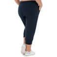 thumbnail image 4 of Athletic Works Women's Plus French Terry Athleisure Capri Jogger Pants, size 1X-5X, 4 of 7