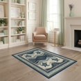 thumbnail image 2 of ODIKA 4'x6' Washable Area Rug Stain Resistant, Low Pile, Easy Care Door Weathered Ocean Turtle Navigation Chart Round Jellyfish for Dorm Room, Small Living, 2 of 7