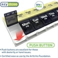 thumbnail image 4 of EZY DOSE Push Button (7-Day) Pill Case, Medicine Planner, Daily Vitamin Organizer, 2 Times a Day AM/PM, X-Large Compartments, Arthritis Friendly, Easy to use, Clear Lids, Purple and Blue, BPA Free, 4 of 10