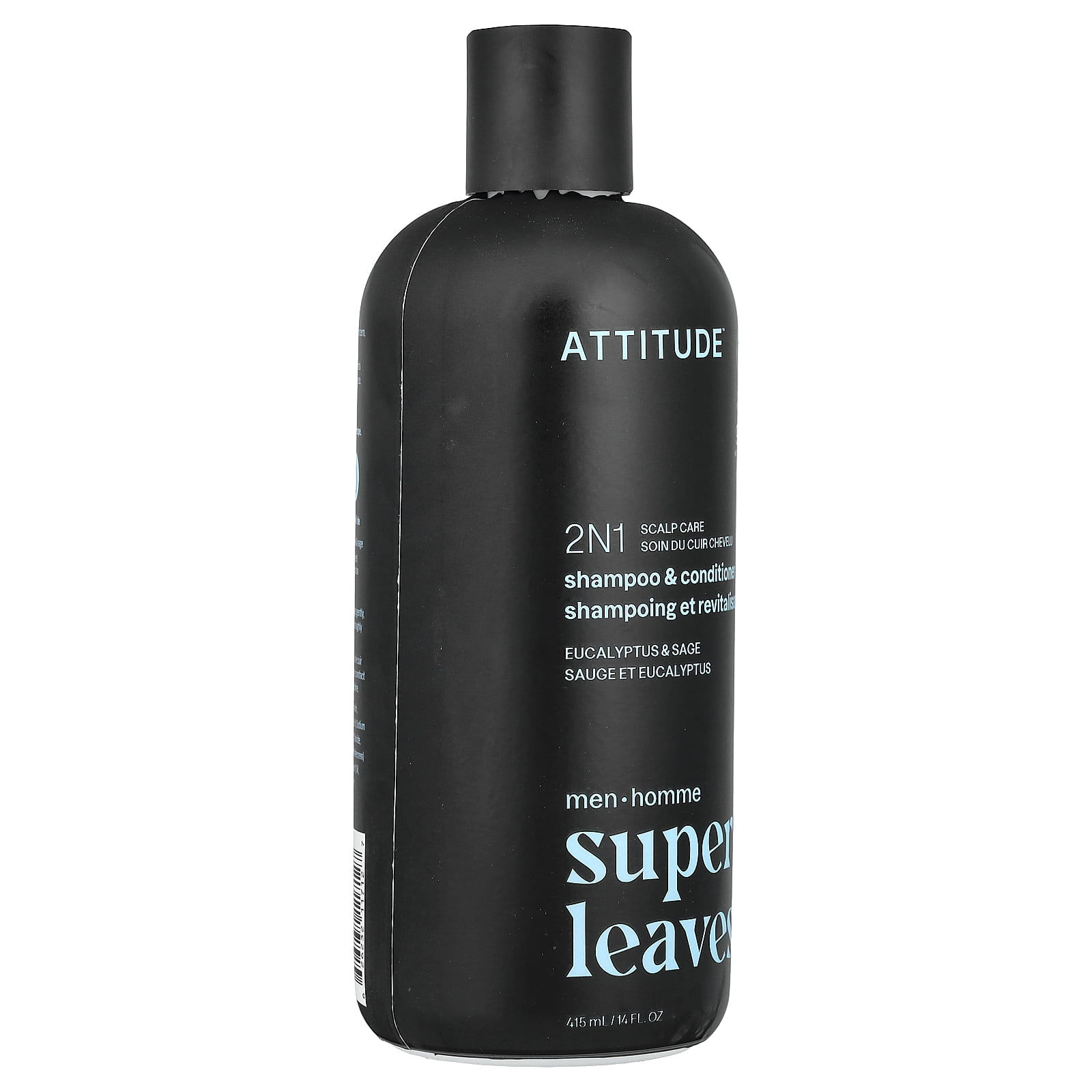 ATTITUDE Super Leaves™, 2N1 Scalp Care Shampoo & Conditioner, For Men, Eucalyptus & Sage, 14 fl oz (415 ml)