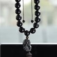 thumbnail image 2 of Pixiu Car Pendant with Buddha Beads Driving Amulet Rearview Mirror Hanging Decor Spiritual Ornament for Vehicle Interior, 2 of 6