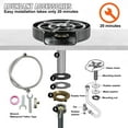thumbnail image 5 of VEVOR Glass Rinser 10-Jet 360° Rotating for Sink in Stainless Steel & ABS with Multiple Bases for Baby Bottle to Wine Glass Deep Black, 5 of 5