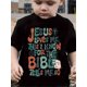 thumbnail image 1 of Boys' Christian Graphic T-Shirt - "Jesus Loves Me" Short Sleeve Tee with Colorful Lettering & Religious Symbols, 100% Cotton Round Neck Casual Top for Youngsters, Spring Summer Fall Outdoor Play, Out, 1 of 5