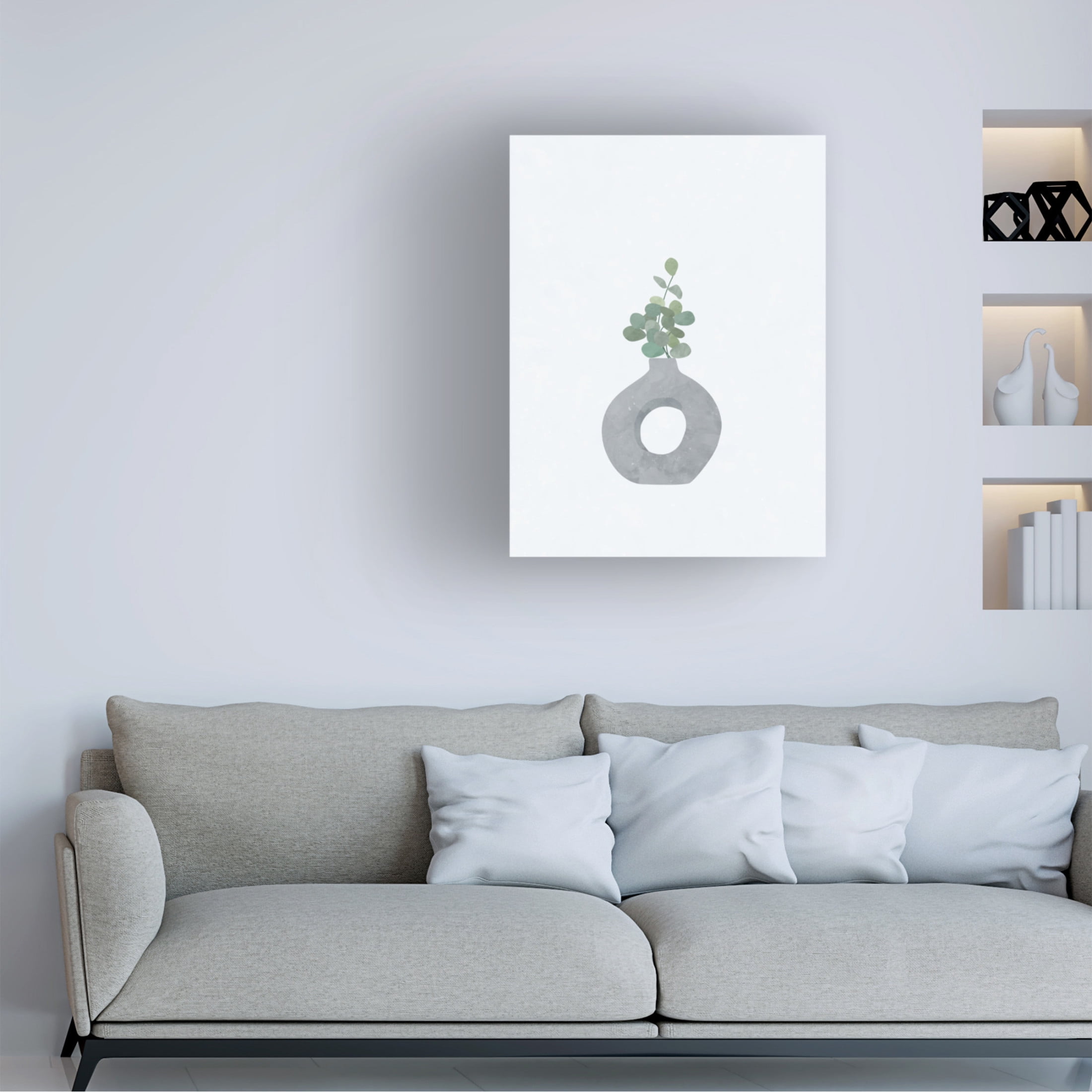 Trademark Fine Art Sarah Manovski Scandi Japandi House plant 2 Canvas Wall Art